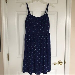 Blue Floral Print Sundress